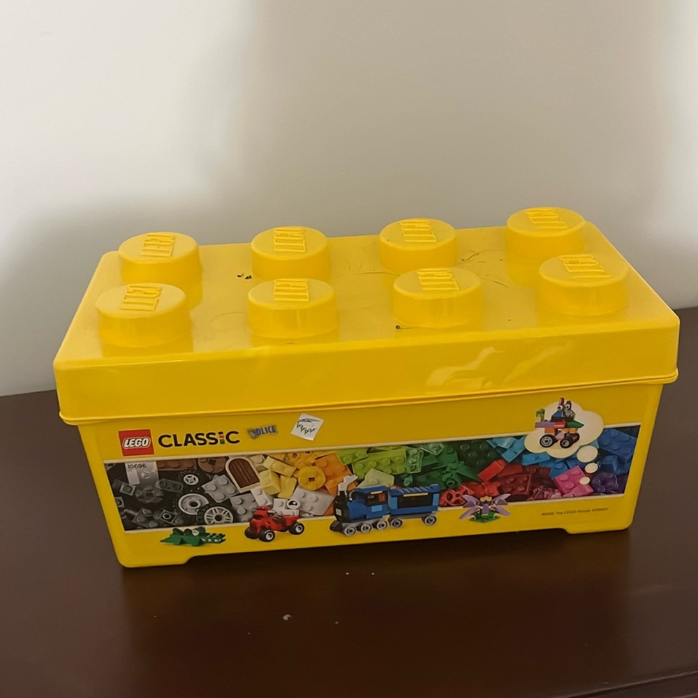Medium sized bin of random legos